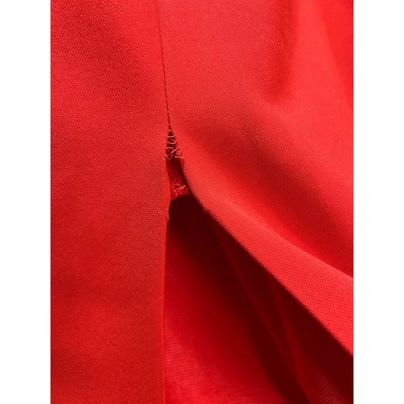 Bright Orange Pencil Skirt with Side Slit Business Casual Office Wear Size S - Picture 7 of 8